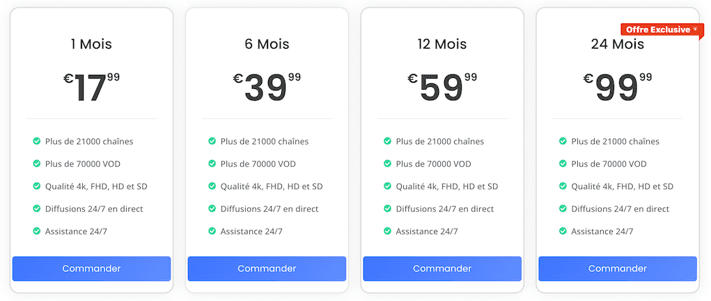 Tonic IPTV Tarifs